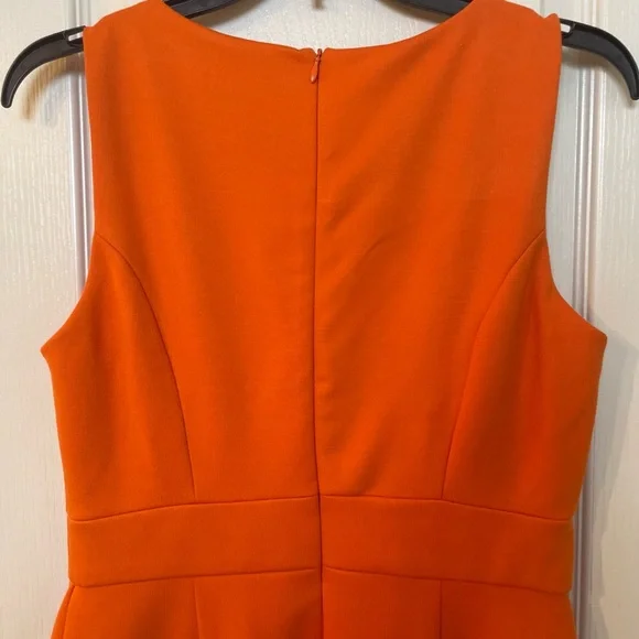 Andrea Jovine bright orange fitted shift dress sleeveless - Picture 7 of 14